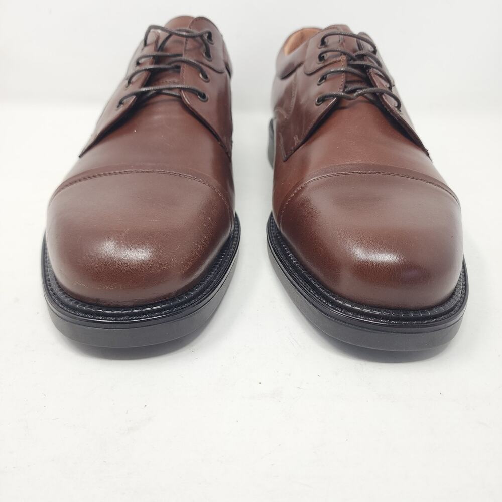 Bostonian Shoes Mens 11.5 M Oxford Brown Leather Cap Toe Lace Up NWOT - Picture 4 of 13